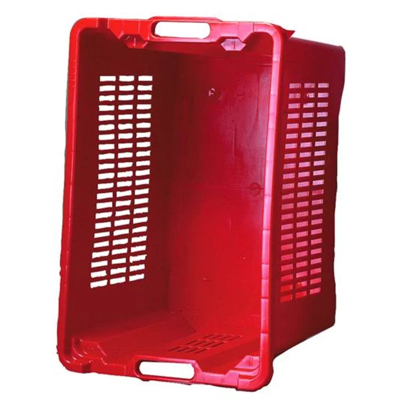 Italian Red Crate 40Lt Perforated Wall - Solid Base