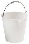 White Food Grade Bucket 18 L with handle