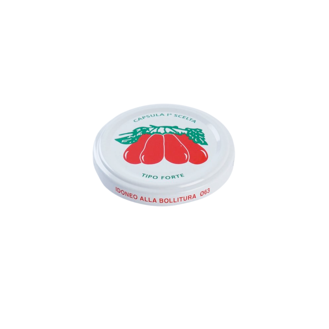 White Metal Cap with Tomato Logo