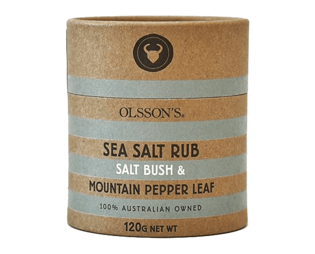 Olssons Sea Salt Rub - Salt Bush & Mountain Pepper Leaf Salt Rub 120g